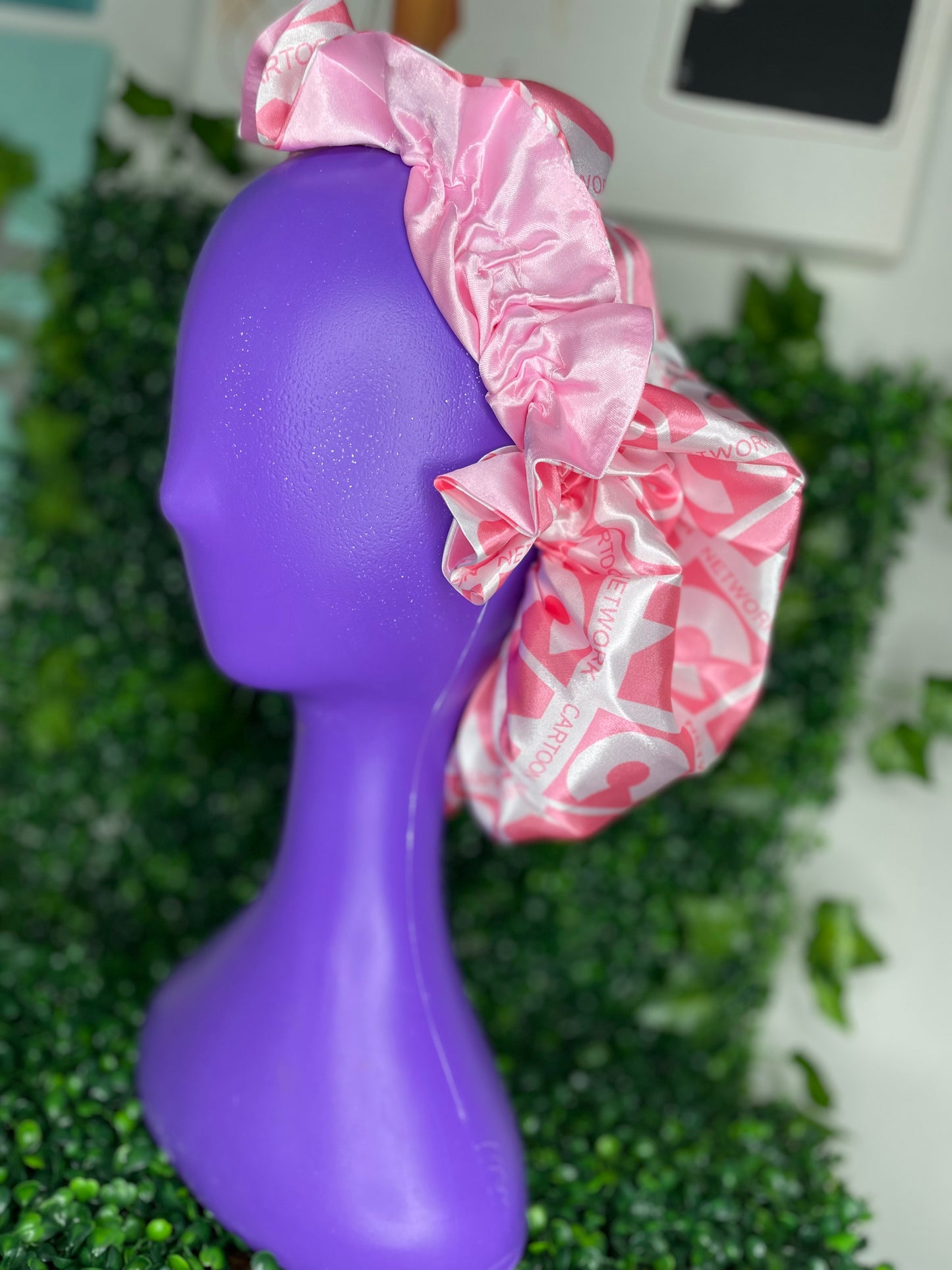 pink cartoon network courage the cowardly dog luxury  bonnet
